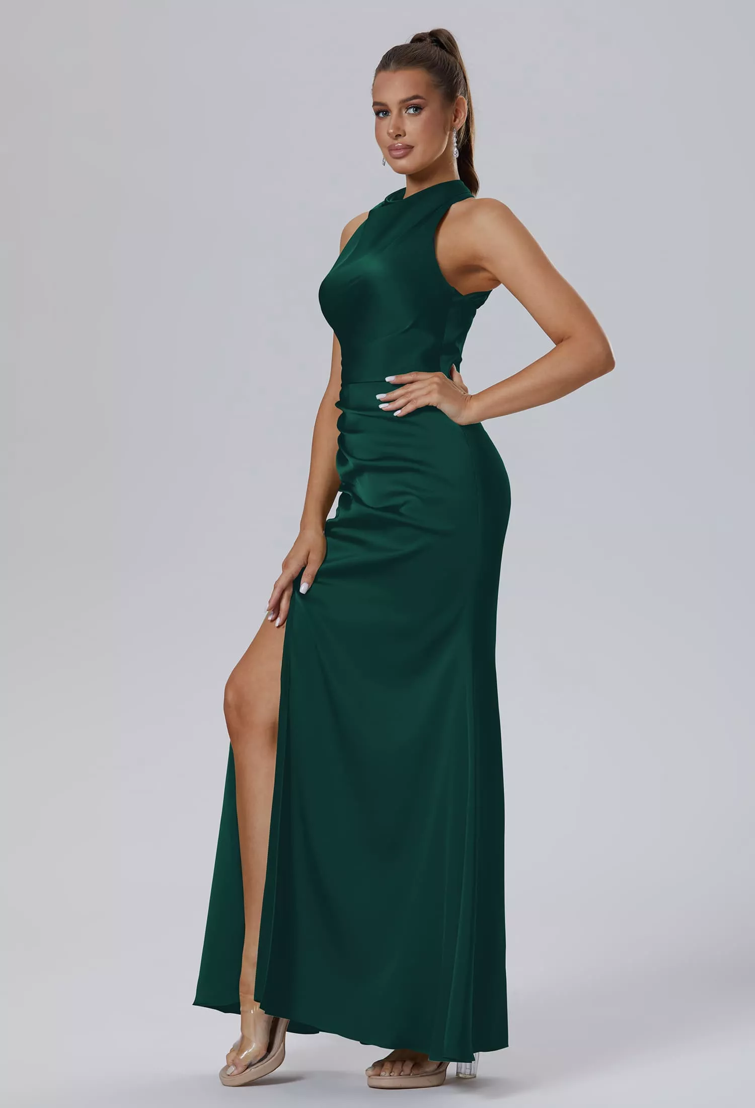 AW Maharaol Hunter Green  Bridesmaid Dresses